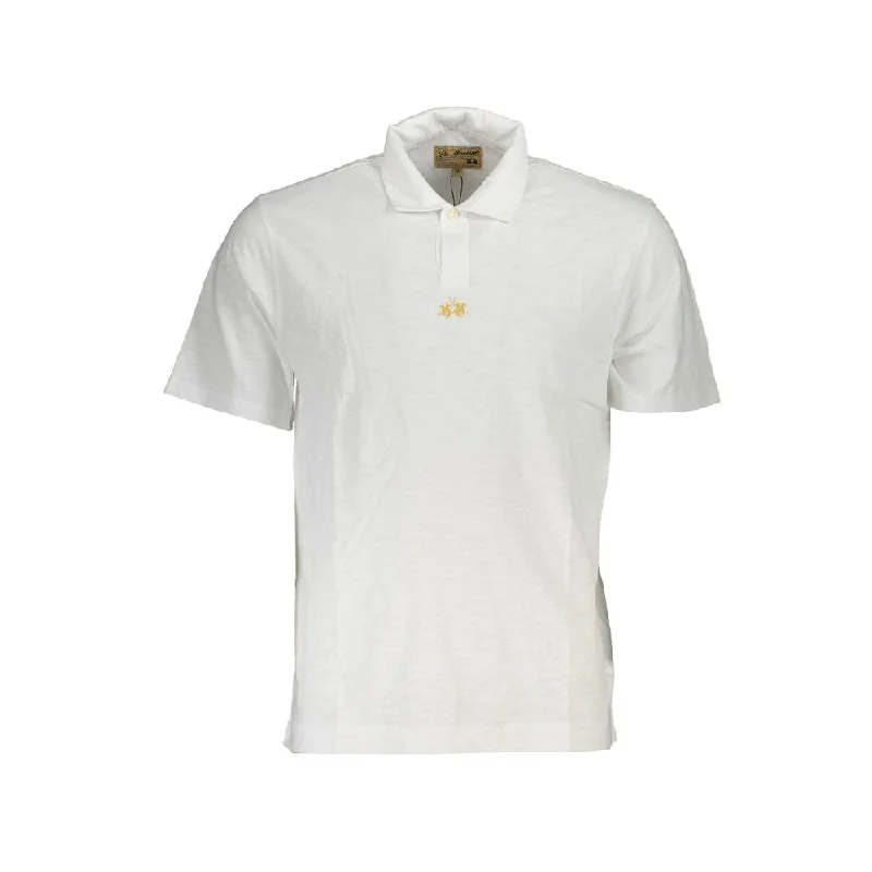 Men’s short-sleeve perk tops-La Martina  Cotton Polo Men's Shirt