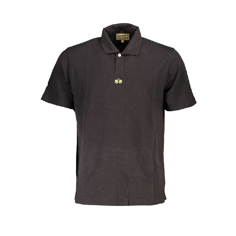 Men’s short-sleeve navy shirts-La Martina  Cotton Polo Men's Shirt