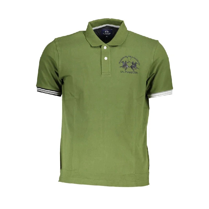 Men’s short-sleeve lawn polos-La Martina  Cotton Polo Men's Shirt