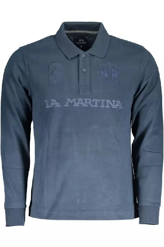 Men’s short-sleeve idly shirts-La Martina Elegant Long Sleeve Men's Polo Men's Shirt