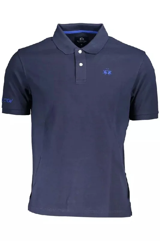 Men’s short-sleeve link shirts-La Martina Elegant Short-Sleeved Polo Men's Perfection