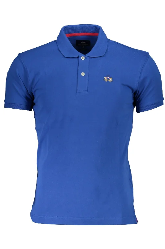 Men’s short-sleeve iris tops-La Martina Slim Fit Embroide Polo with Contrast Men's Details