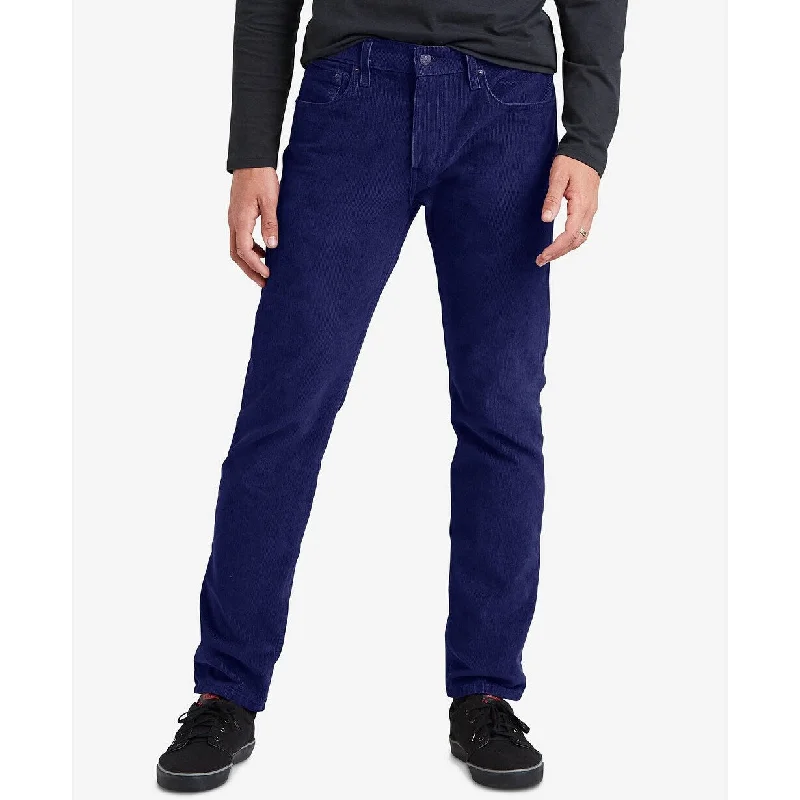 Men's standard regular-length pants-Levi's Men's 502 Taper Corduroy Pants Blue Size 36X32