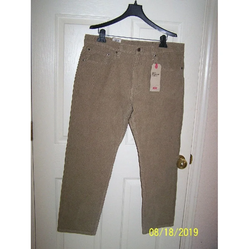 Men's warm wool pants-Levi's Men's 502 Taper Corduroy Pants Tan Size 34x30