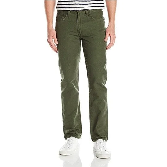 Men's tough durable pants-Levi's Men's 514 Straight-Leg Corduro Meadow Green Lightweight Twill 29"W x 32"L - 29 x 32