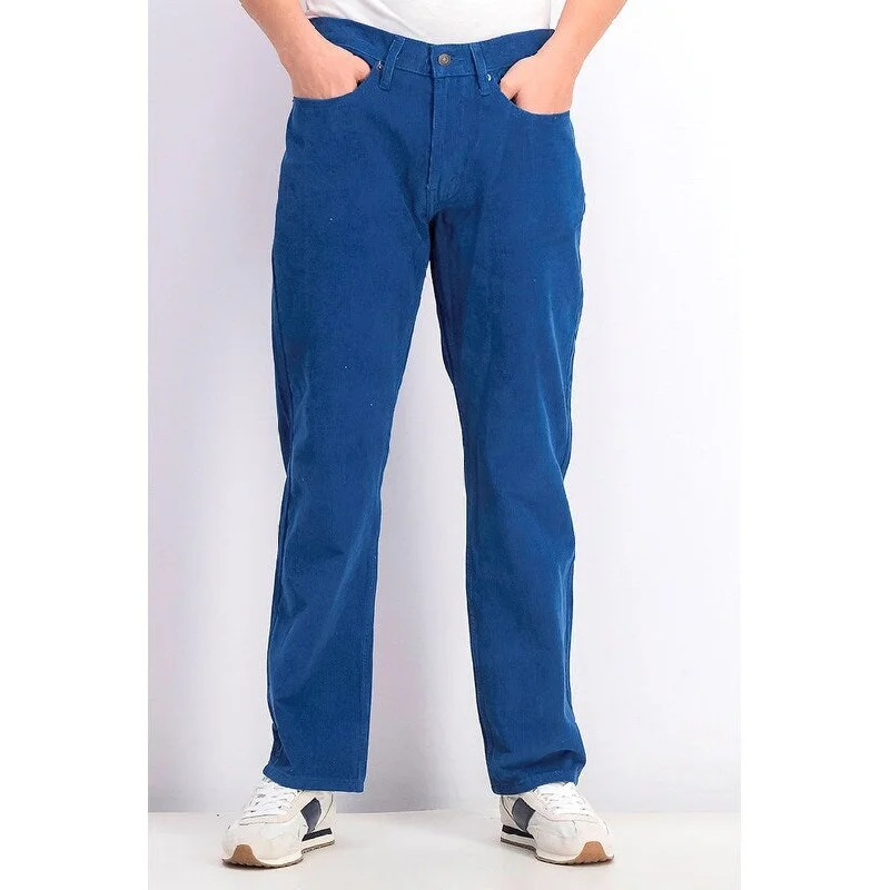 Men's baggy loose jogger pants-Levi's Men's 514 Straight-Leg Corduroy Pants Navy Size 38X30