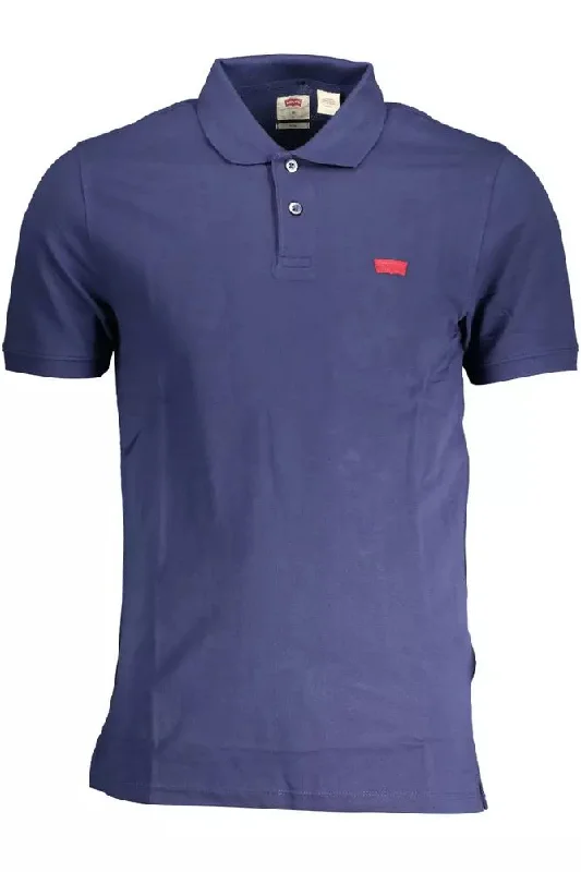 Men’s short-sleeve yank shirts-Levi's Svelte  Cotton Polo with Chic Logo Men's Accent