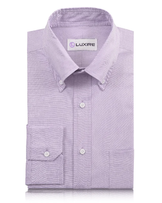 Men's soft modal shirts-Lilac Pinpoint Oxford Shirt