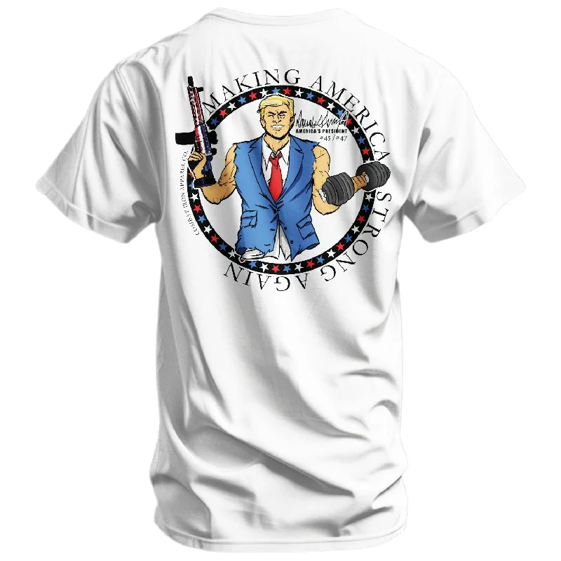 Men’s short-sleeve silk shirts-Make America Strong Again Men's T-Shirt