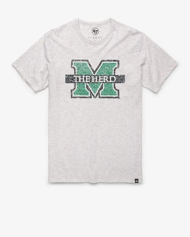 Men’s short-sleeve zinc polos-MARSHALL THUNDERING HERD PREMIER '47 FRANKLIN TEE