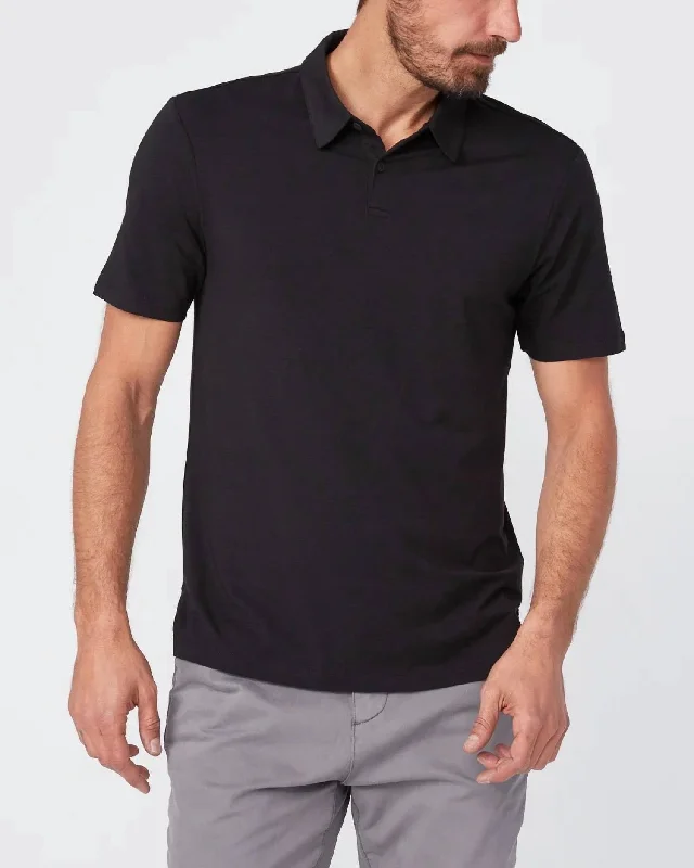 Men’s short-sleeve neutral polos-Men's Burke Polo Shirt In Black