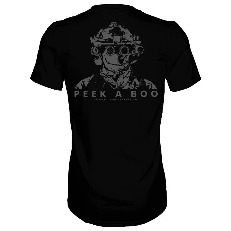 Men’s short-sleeve hiking shirts-PEEK A BOO OPERATOR SKULL Men's T-Shirt