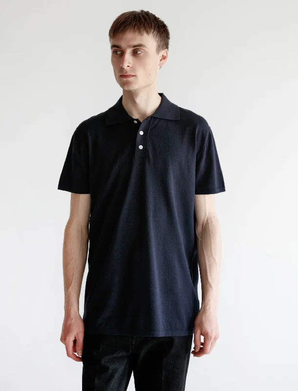 Men’s short-sleeve crux tops-Short Sleeve Polo Navy