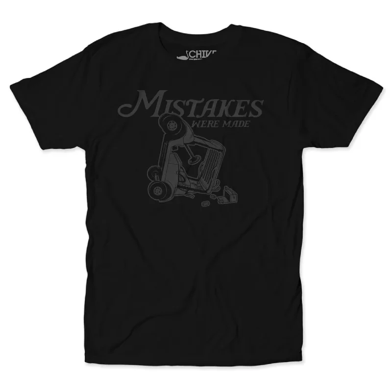 Men’s short-sleeve vibrant tops-Mistakes Were Made 2.0 Blackout Tee