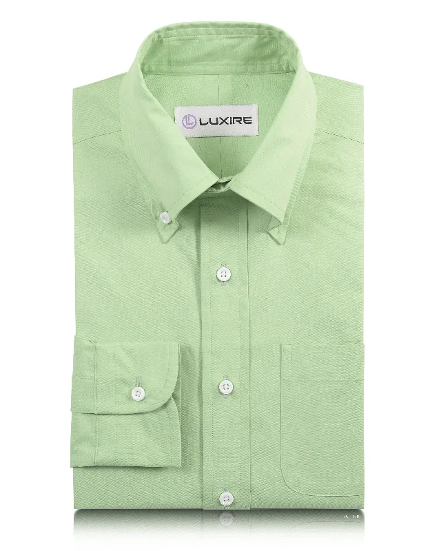 Men's relaxed twill shirts-Moss Green Royal Oxford Shirt