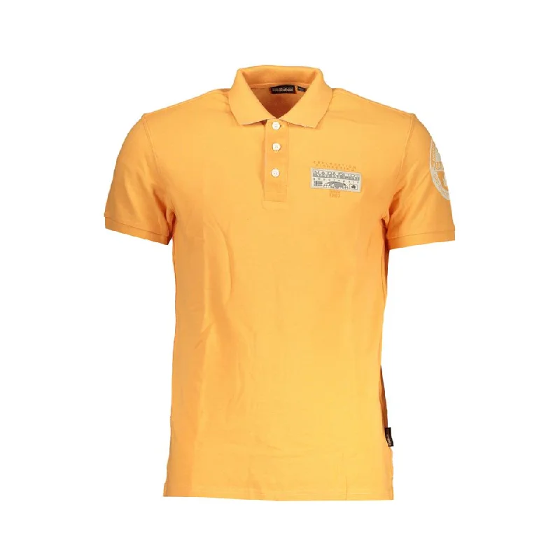 Men’s short-sleeve etch shirts-Napapijri  Cotton Polo Men's Shirt