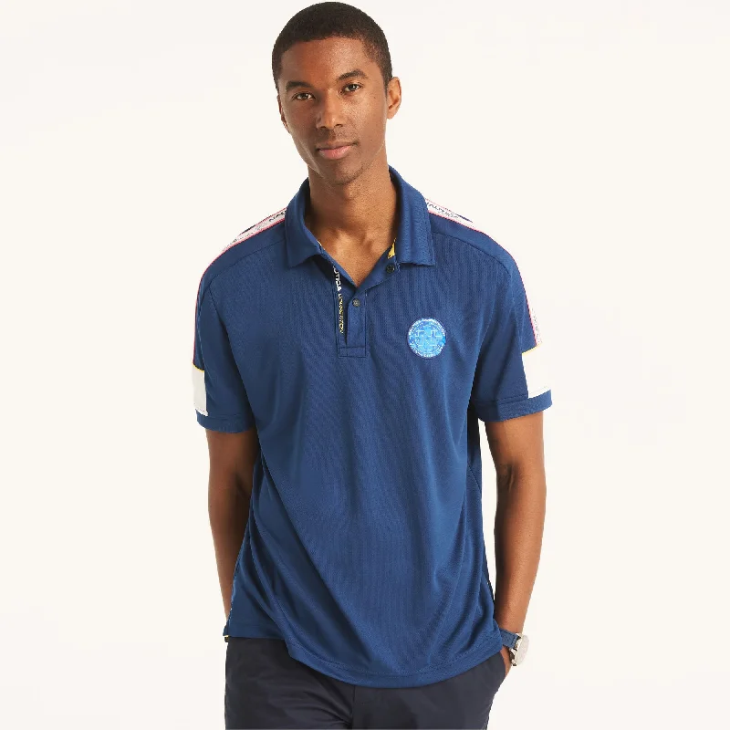 Men’s short-sleeve quick-dry tees-Nautica Mens Competition Sustainably Crafted Classic Fit Polo