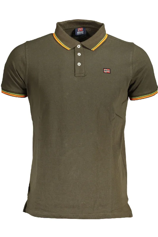 Men’s short-sleeve ultra-soft shirts-Norway 1963 Chic  Contrasting Detail Polo Men's Shirt