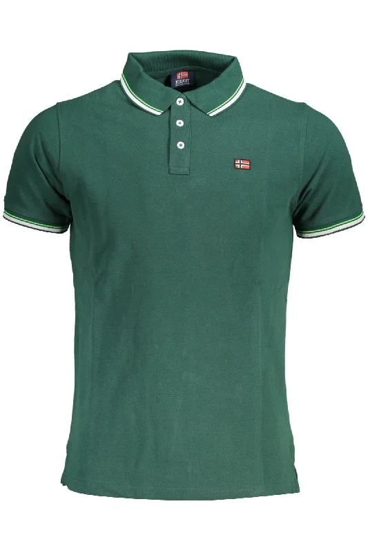 Men’s short-sleeve grit shirts-Norway 1963 Elegant  Polo with Contrasting Men's Accents