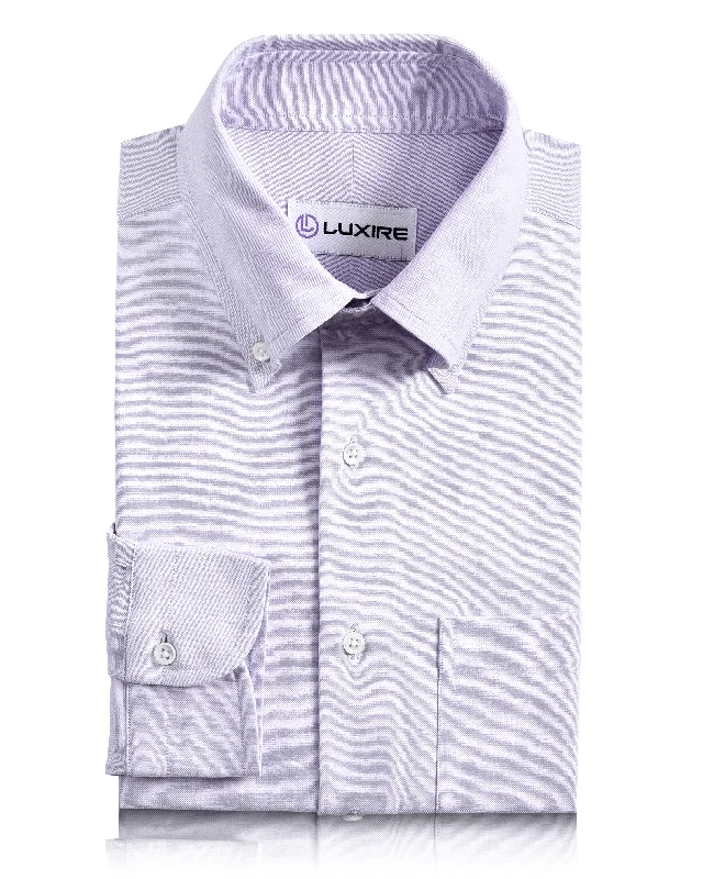 Men's casual marled shirts-Pale Purple Classic Oxford Shirt