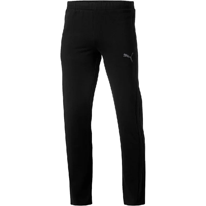 Men's tight slim athletic pants-Puma Men's Contrast Pant, Black/Dark Shadow Size Extra Large - Black - X-Large