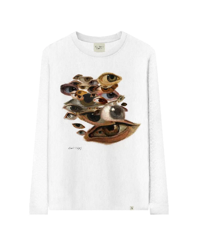 Men’s short-sleeve nook tops-Renaissance Eyes Heavyweight Long Sleeve Tee