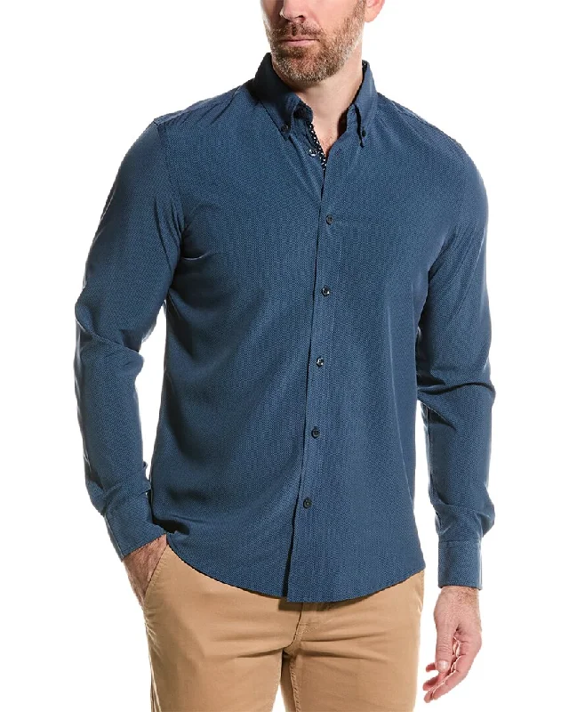 Men's relaxed canvas shirts-Report Collection Hyper Stretch Shirt