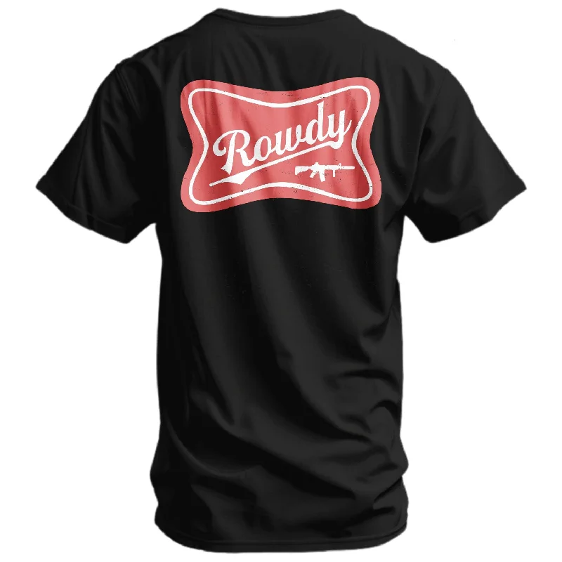 Men’s short-sleeve alpha tops-Rowdy Beer Logo Men's T-Shirt