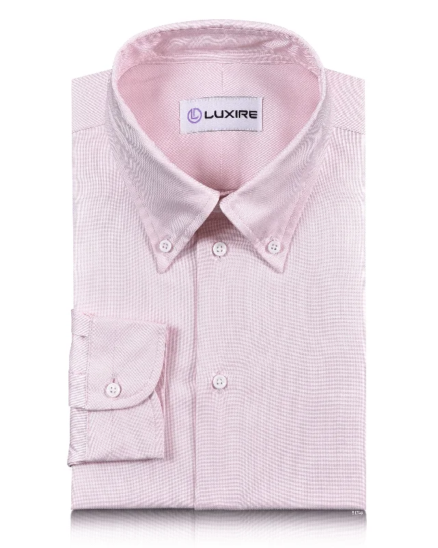 Men's elegant matte shirts-Baby Pink Royal Oxford Shirt