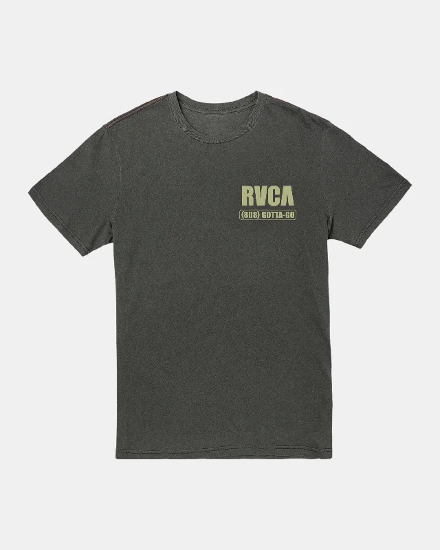 Men’s short-sleeve artisan tops-RVCA Bail Bonds Tee - Pirate Black