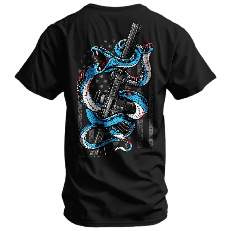 Men’s short-sleeve unlined tops-SBR Snake Flag Men's T-Shirt