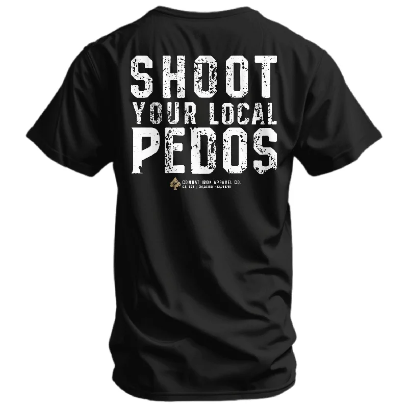 Men’s short-sleeve coil tops-Shoot Your Local Pedos Men's T-Shirt