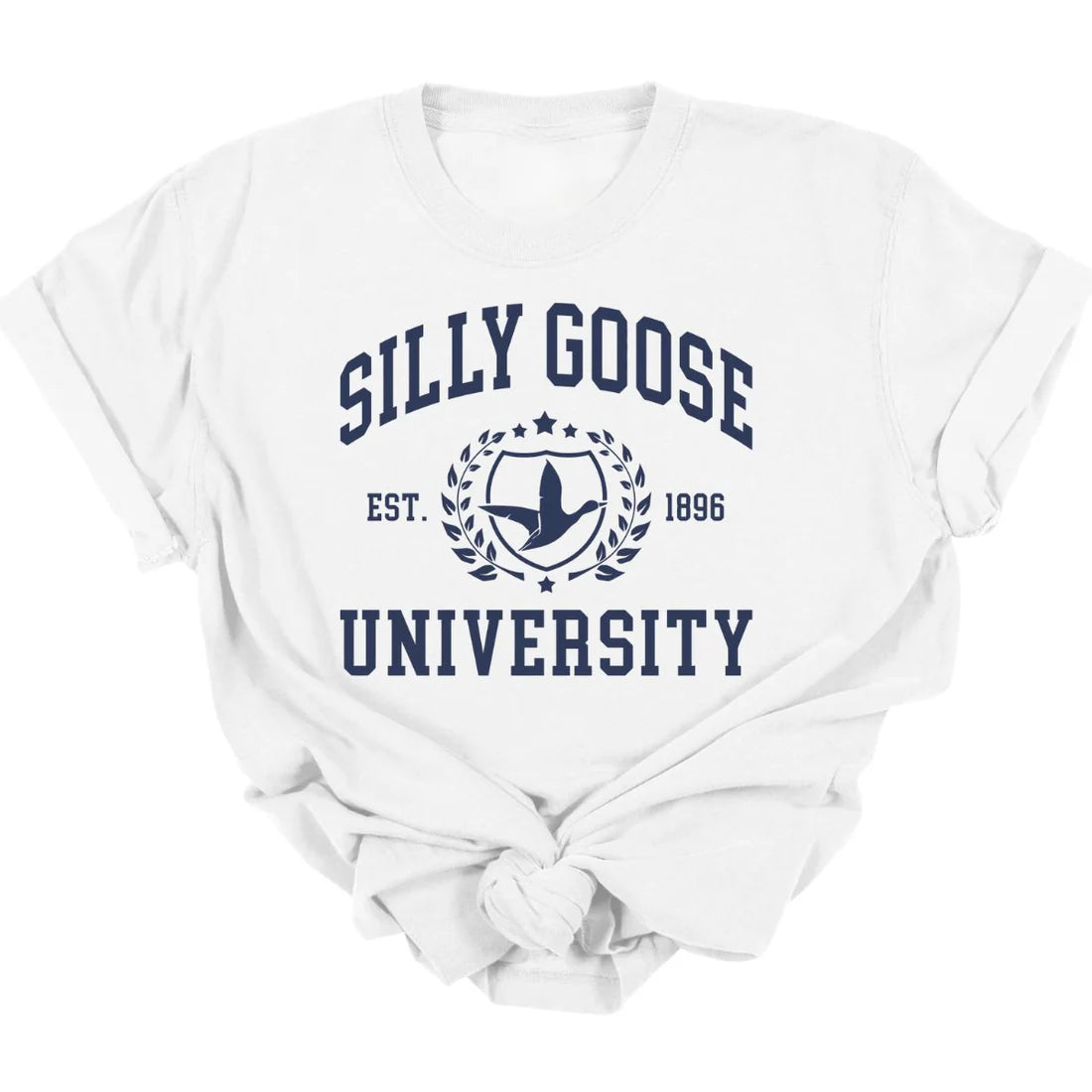 Men’s short-sleeve clad shirts-Silly Goose University Tee  *MADE TO ORDER*