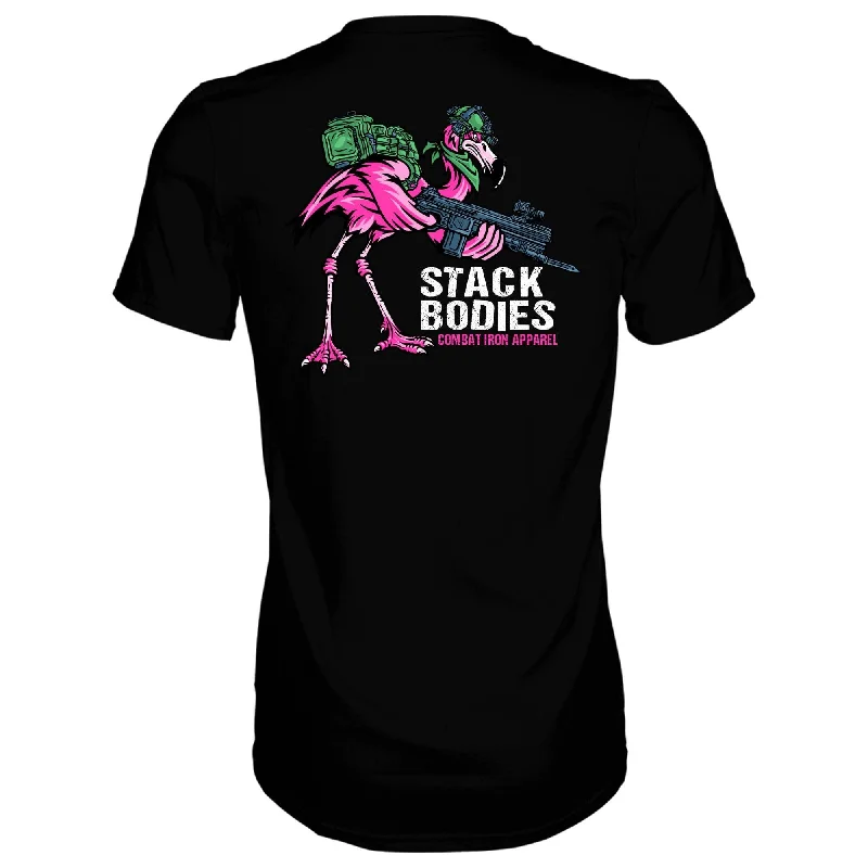 Men’s short-sleeve sleek tees-Flamingo Operator Stack Bodies Men's T-Shirt