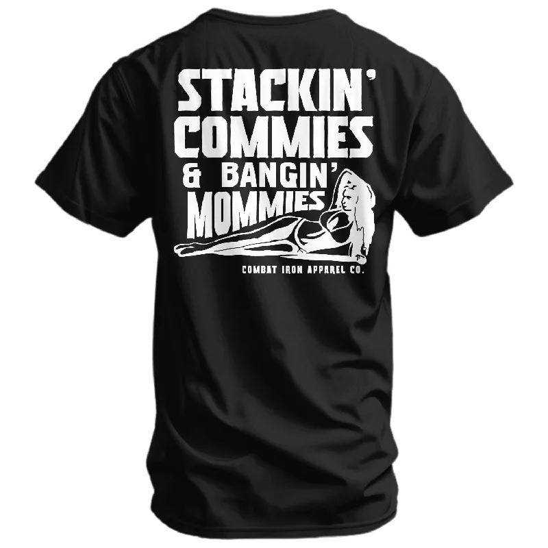 Men’s short-sleeve volt tees-Stackin' Commies and Bangin' Mommies Men's T-Shirt