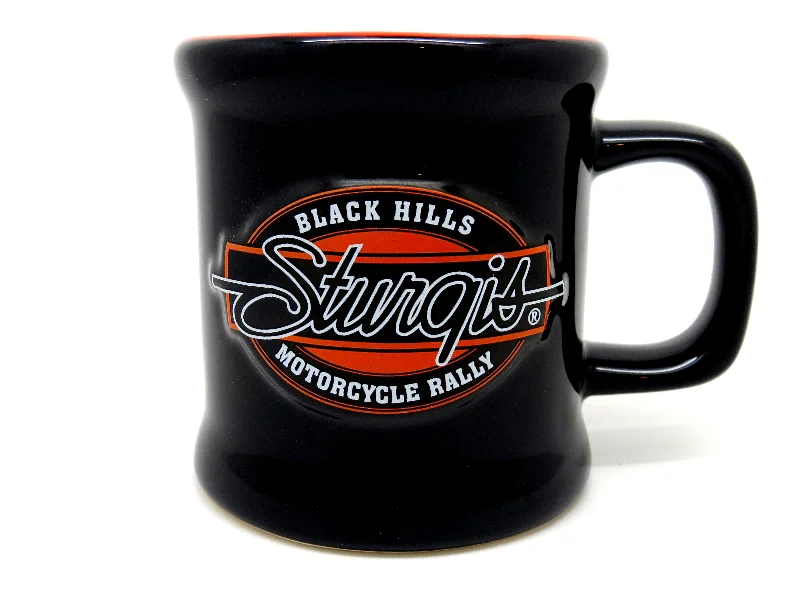 Men’s short-sleeve vent polos-Sturgis Shield Black/Orange Relief Mug