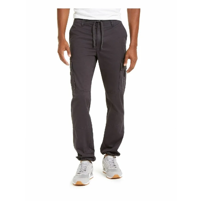 Men's rich brown pants-Sun + Stone Men's Whitford Hybrid Joggers, Dark Gary Size 34-30 - 34X30