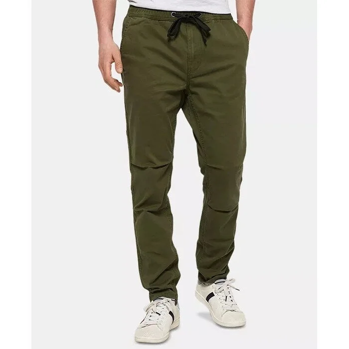 Men's compact petite pants-Superdry Men's Core Stretch Drawstring Utility Pants Green Size 32