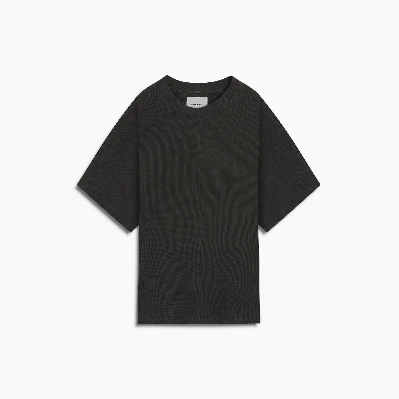 Men’s short-sleeve pique tops-thermal standard tee / vintage black