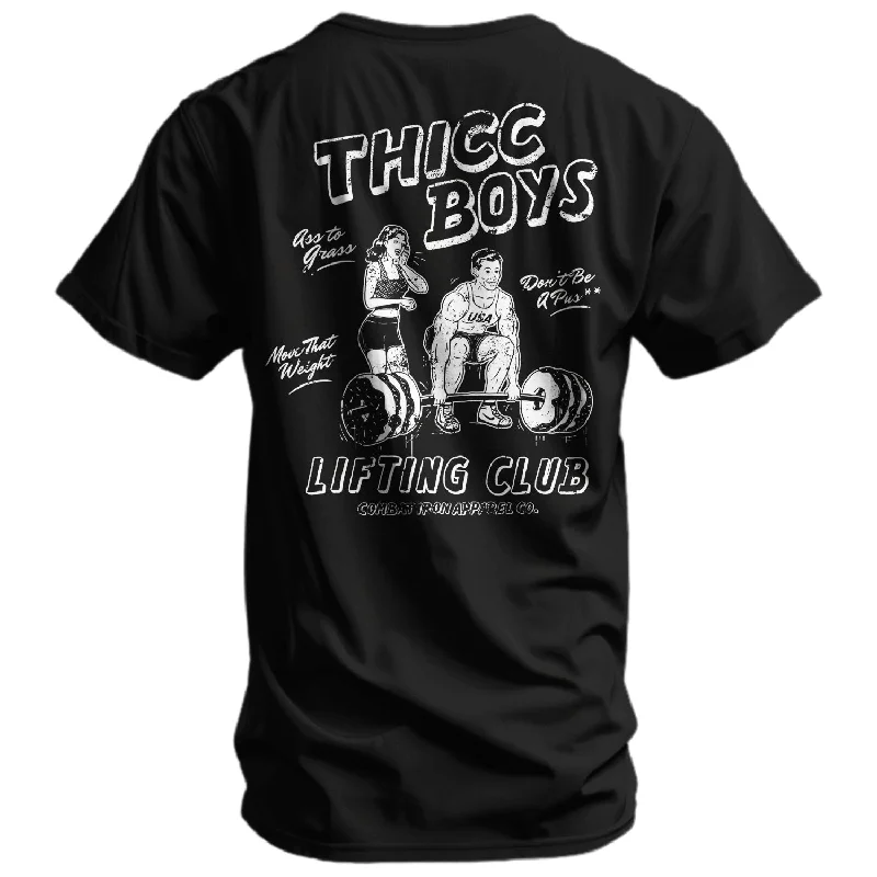 Men’s short-sleeve xeno tops-Thicc Boys Workout Club Men's T-Shirt