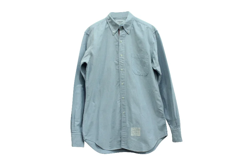 Men's luxury soft shirts-Thom Browne Oxford Slim-Fit Shirt in Light Blue Cotton