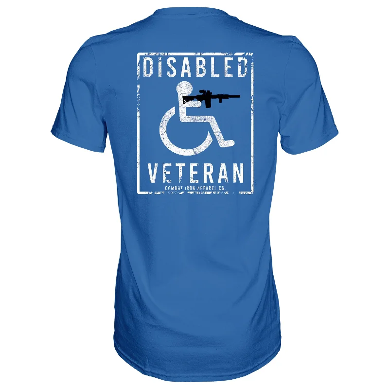 Men’s short-sleeve brim shirts-Disabled Veteran Handicap Men's T-Shirt