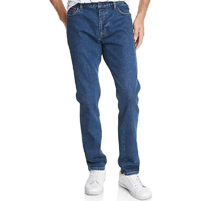 Men's breezy linen pants-Tommy Hilfiger Men's THD Slim Tapered Fit Jeans Blue Size 36WX34L - 36x34