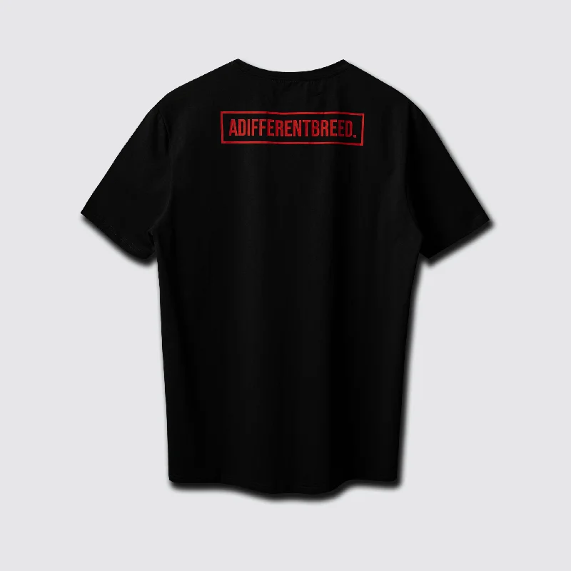 Men’s short-sleeve heritage tops-Training Tee - ADIFFERENTBREED Black/Red