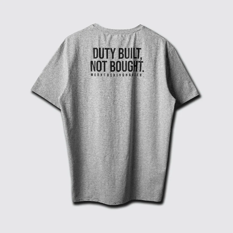 Men’s short-sleeve high-performance polos-Training Tee - Duty Built Heather Grey/Black