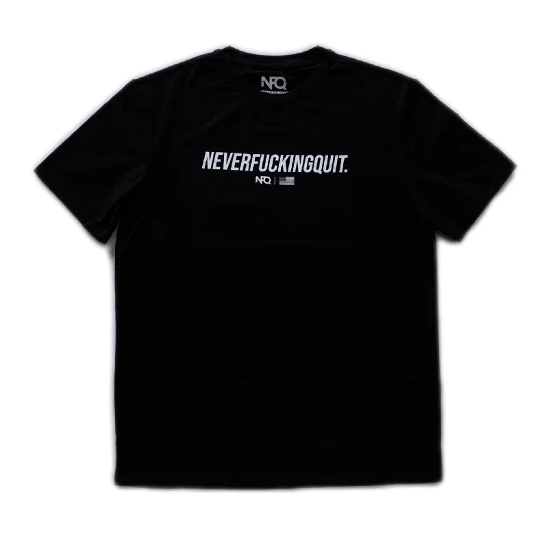 Men’s short-sleeve deep hue polos-Training Tee - NeverFuckingQuit Black/White