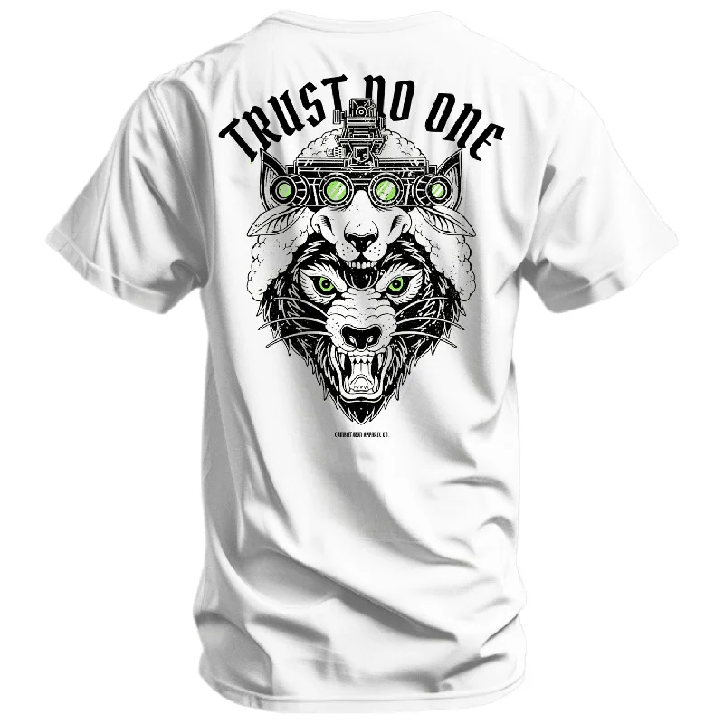 Men’s short-sleeve nook tees-Trust No One Wolf Men's T-Shirt