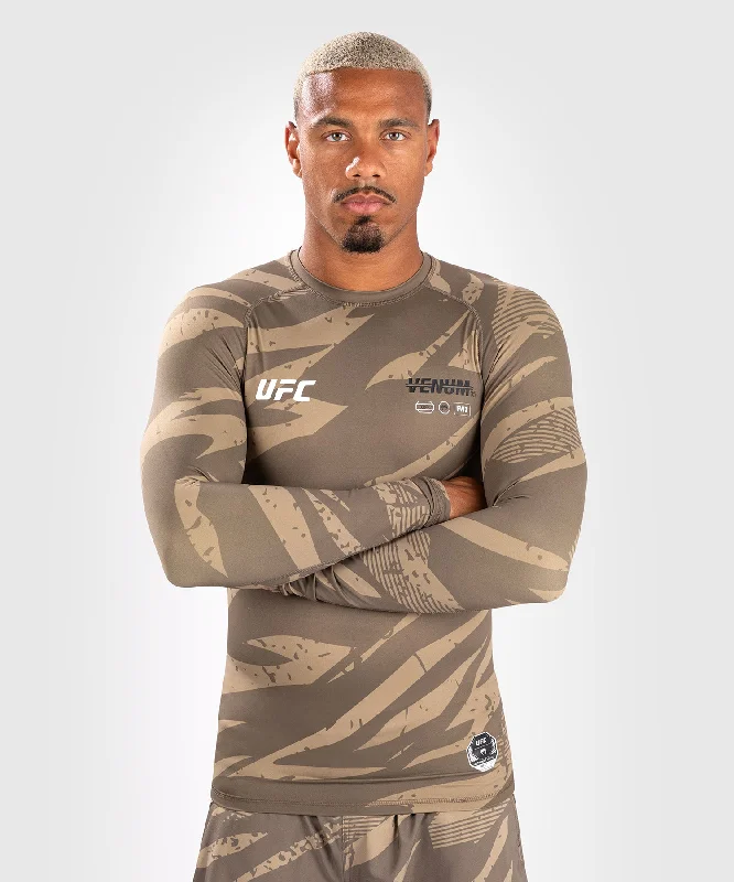 Men’s short-sleeve keel tees-UFC Adrenaline by Venum Fight Week Performance Long Sleeve Rashguard - Desert Camo