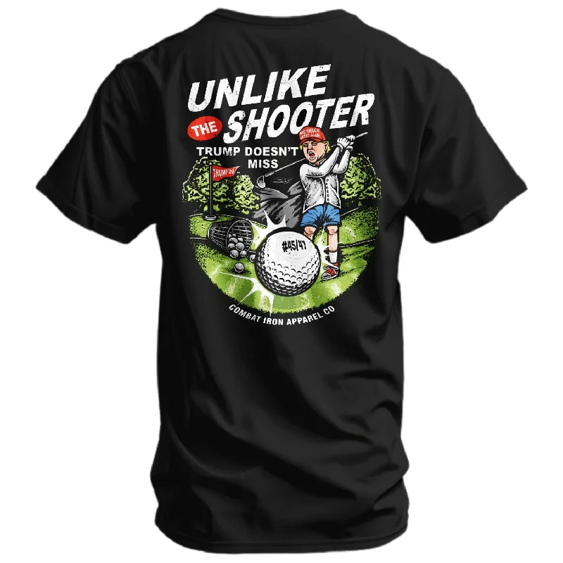 Men’s short-sleeve urge tees-Unlike The Shooter Trump Doesn't Miss Golf Edition Men's T-Shirt