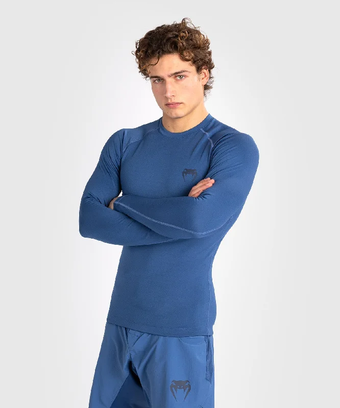 Men’s short-sleeve earthy tees-Venum Contender Men’s Long Sleeve Rashguard - Blue